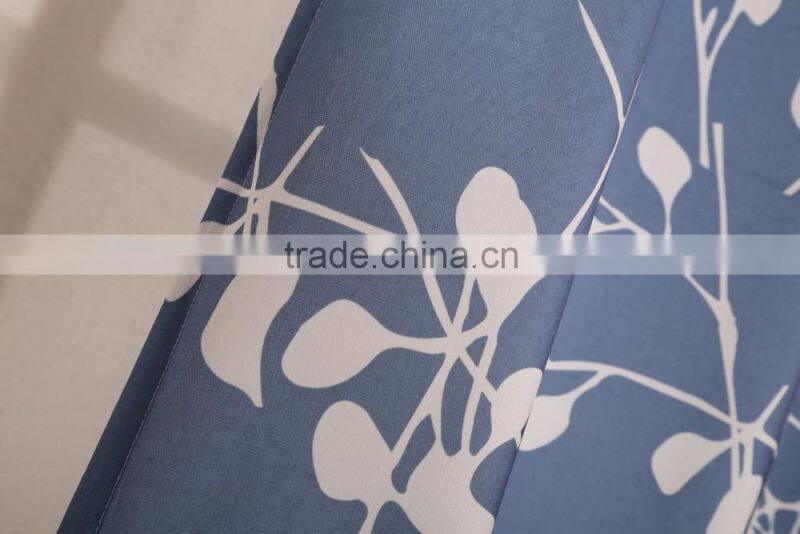 T/C Polyester and Cotton Freehand Drawing Flower Printed Curtain Panel Drapes Drapery