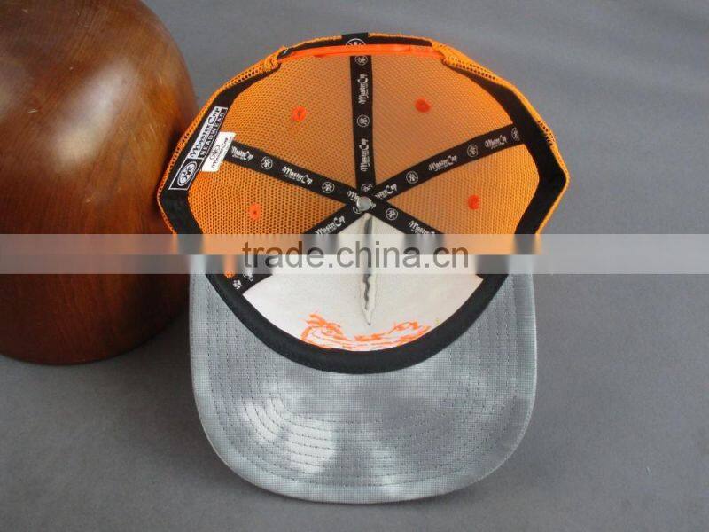 Customer high quality 5 panels snapback hat with 3D Embroidered front lable