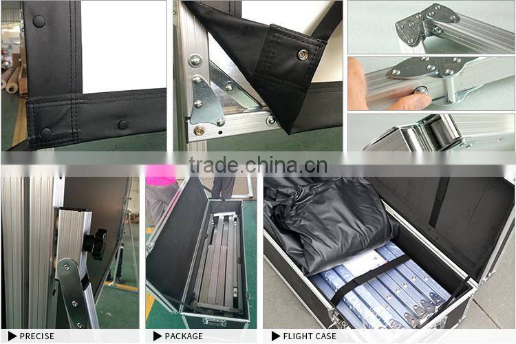 200 inch 4:3 fast foldable screen /3D rear & front projection screen fabric