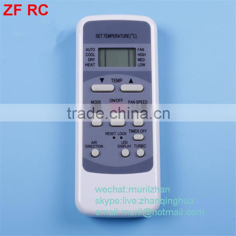 ZF White 12 Keys Air conditioner remote control with Big LCD display