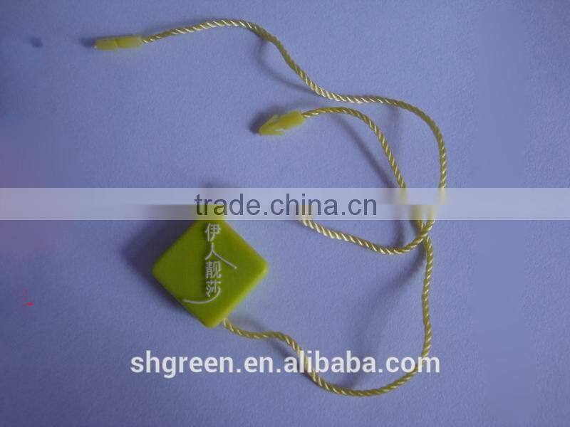 Custom brand plastic string tags