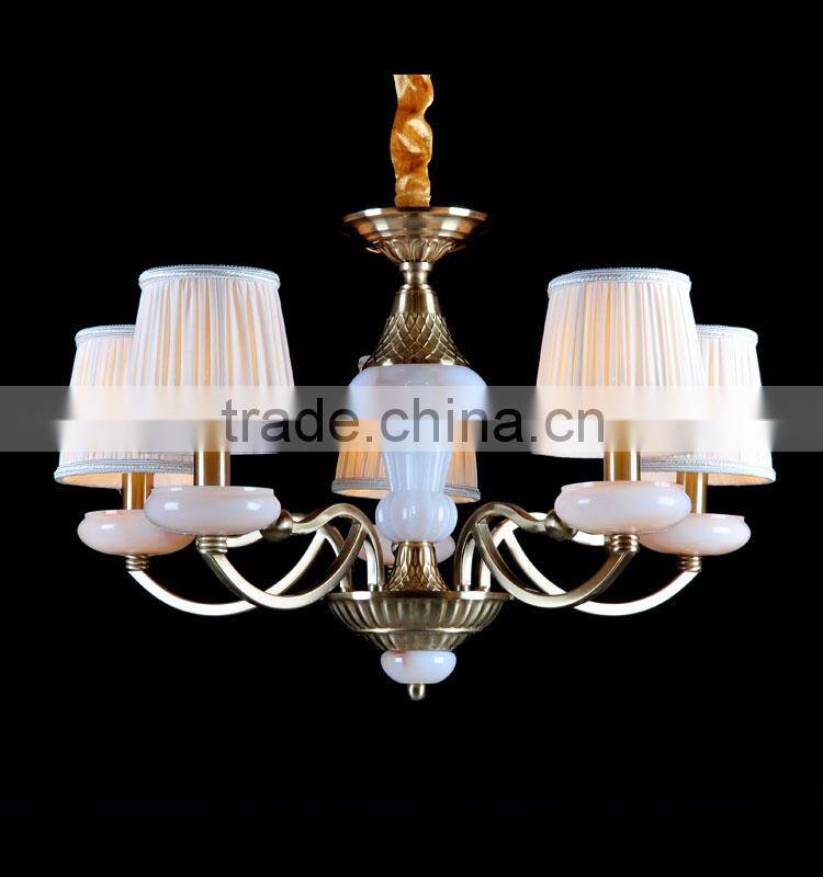 Modern Pendant Light fabric Chandelier lamp with marble