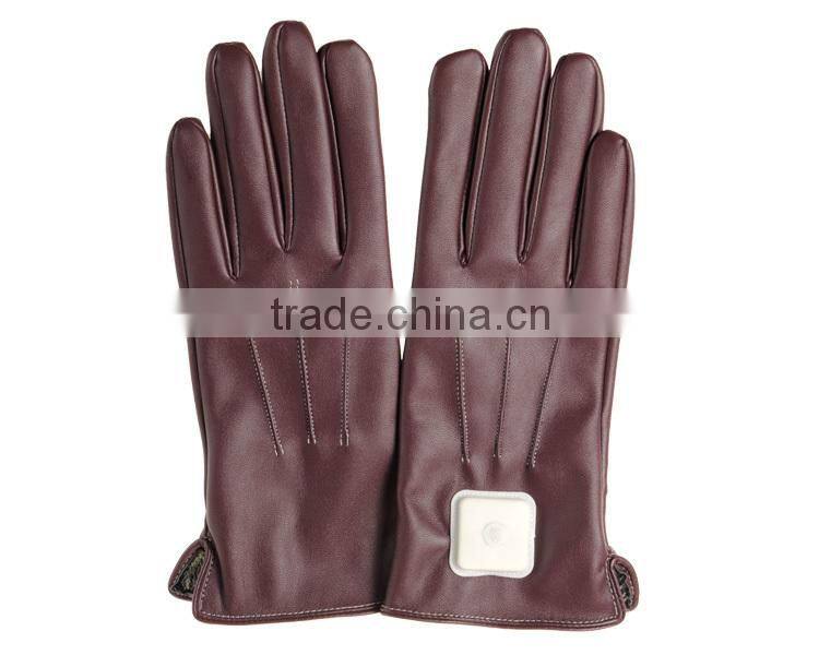New design women bluetooth call touch screen PU leather gloves P-EWB030