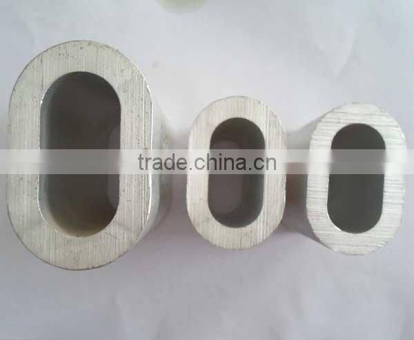 Flat Oval Pipe Sleeves Aluminium Ferrules