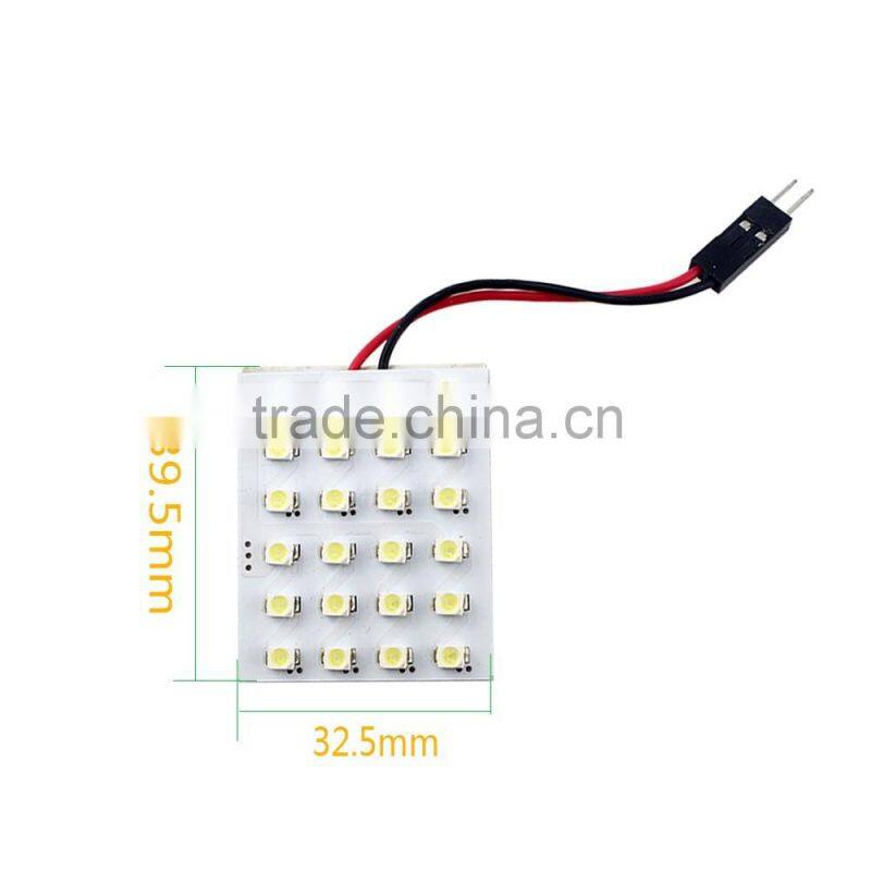 Car Interior Reading Light White 12V T10 Ba9s Festoon 24SMD 1210 SMD Led Reading Dome Panels Lights