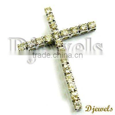 White Gold Diamond Pendants, Holly Cross Diamond Pendant, Diamond Jewelry