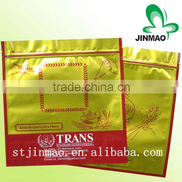 Flexible printing and lamination pacakging zip lock plastic bag