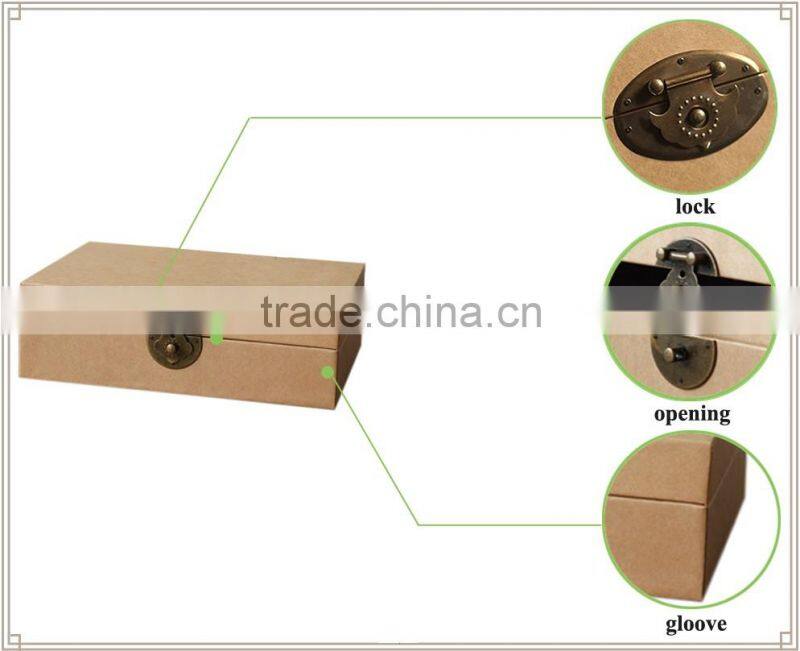 High quality new design luxury brown kraft paper packaging boxes