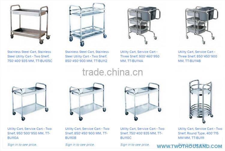 2017 TWOTHOUSAND Hot Carts With Wheels TT-BU105B Two Shelf Stainless Steel Meat Cart