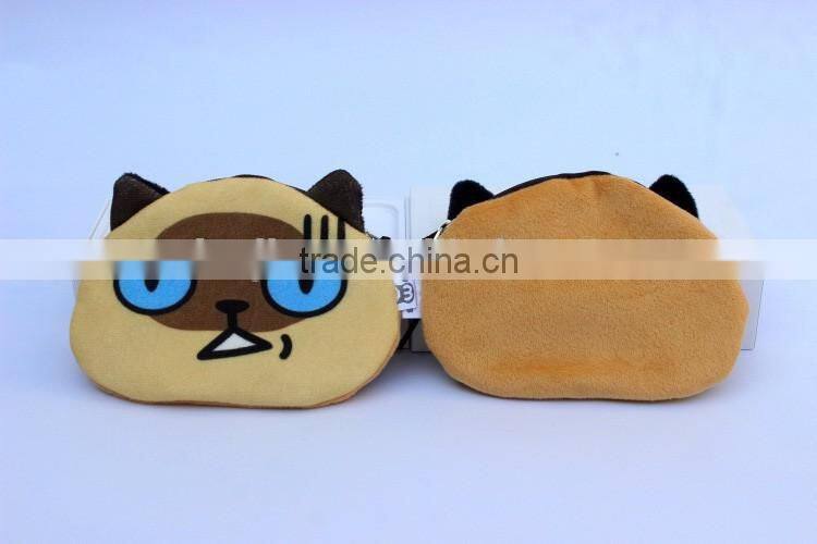 Made in Banglagesh grey cat coin purse bag (BJO1273)