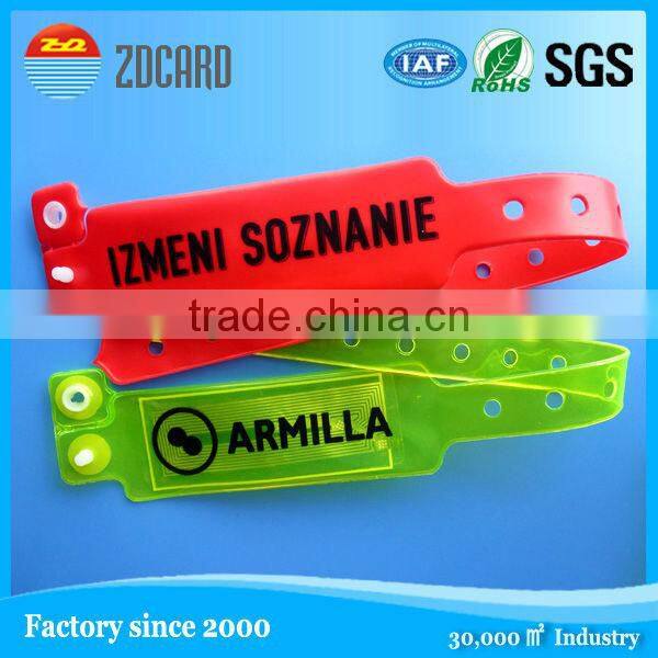 Party Favor Event RFID smart one time used PVC bracelet disposable paper wristband