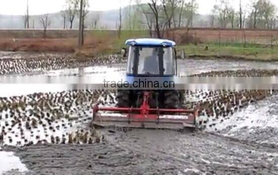 Farm tractor rice and wheat gear & chain drive rotary tiller