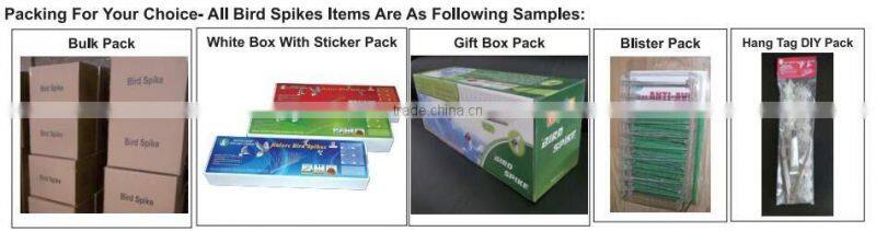 anti bird roosting spikes ss304 bird spikes on pc base metal anti bird spikes supplier