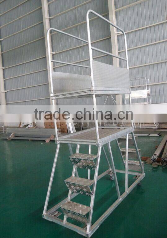 Self-Leveling Adjustable Height Mobile Work Platforms in aluminum material