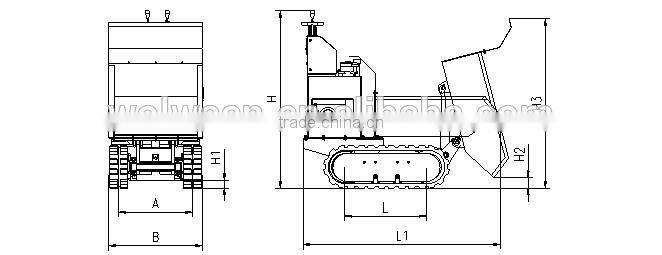 high performance mini dumper crawler for garden manufacturer