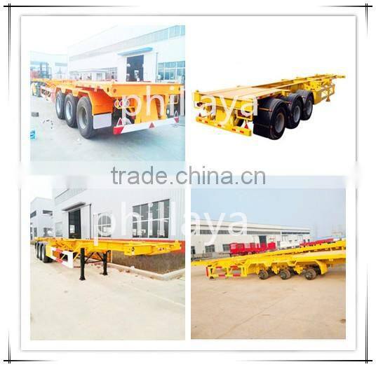 Phillaya semi trailer 2 axle 3 axle 20ton 30ton 40ton skeleton container utility trailer for sale