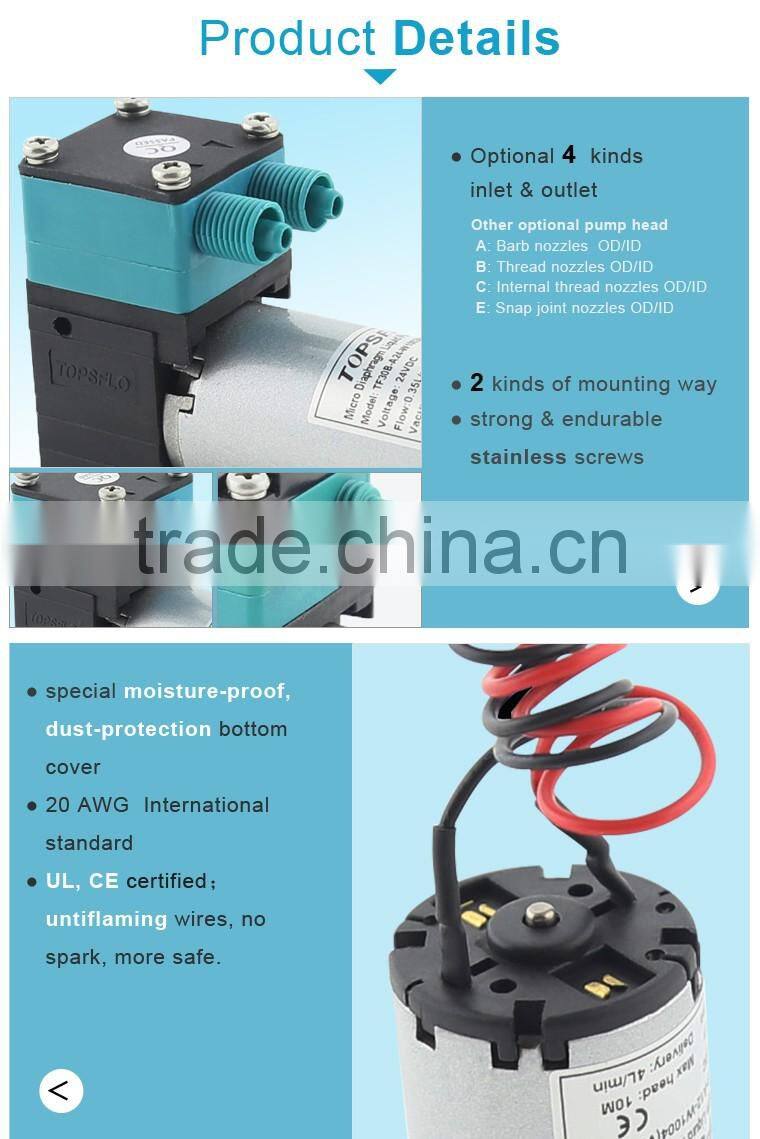 High Performance Liquid DC Diaphragm Chemical Free Water Treatment Systems pump