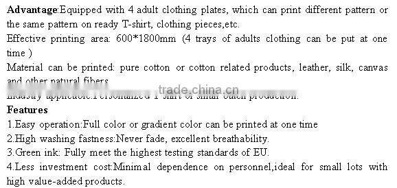 Industrial Direct To Garment T Shirt Ink-Jet Printing Machine Printer