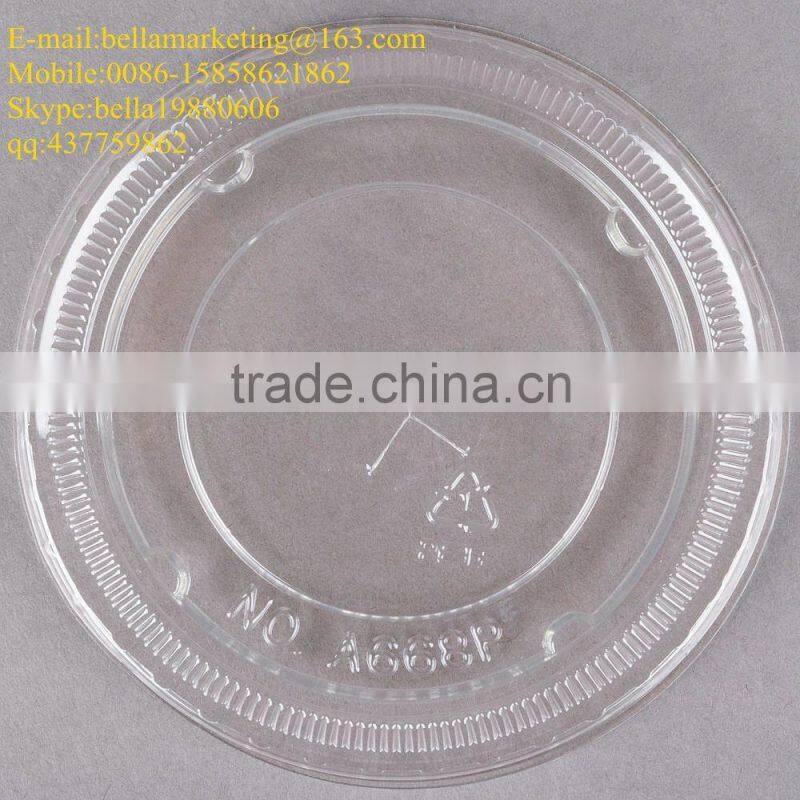 Clear PET Plastic Lid with Straw Slot for 12, 16, 21, 22, and 24 oz. Cups