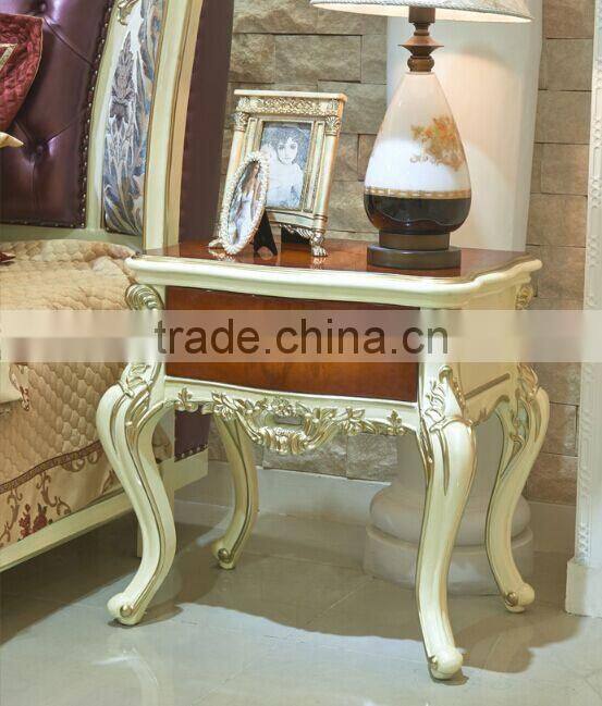 European Style Elegant Double Bed, Palace Princess Purple King Size Bed, Luxury Bedroom Furniture Set (BF01-ML028)