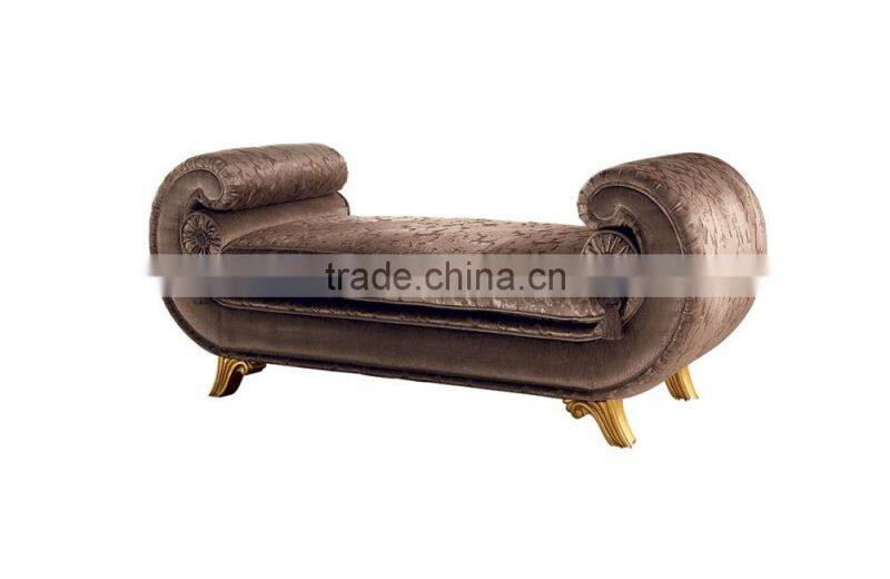 European Style Solid Wood Golden Upholstery Sectional Sofa With Cushions And Throw Pillow(MOQ=1 SET)