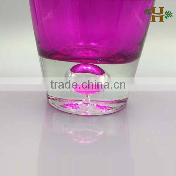 Handmade Cone Bubble Glass Vase for Home Decorative