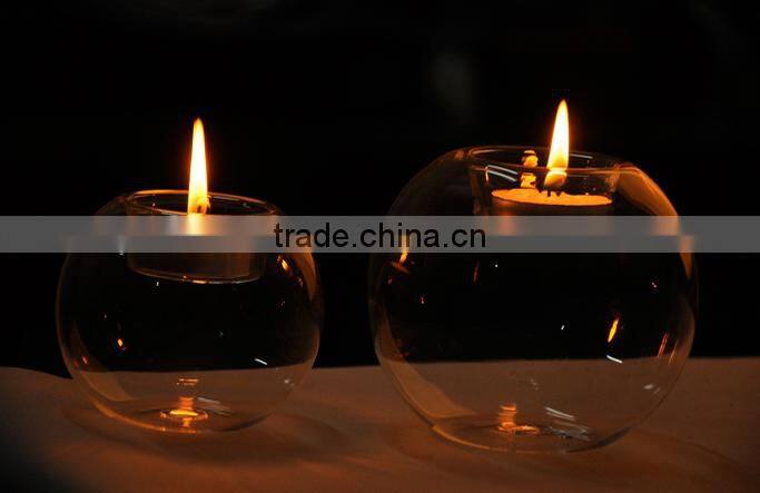 vintage custom Transparent glass candle holder jars for Weddings