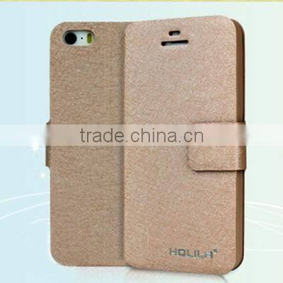 High quality wallet leather case flip PU leather phone case protective back covers for iPhone 5 5s