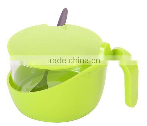New Arrival Colorful With Cover Spoon Plastic Soy Saucet Condiment