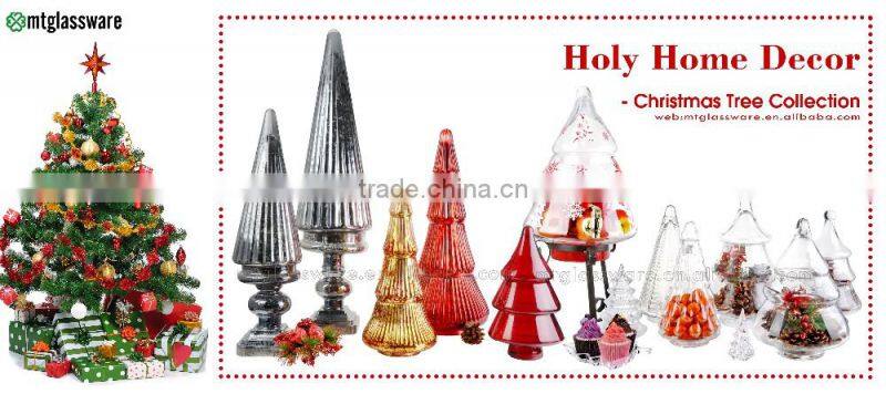 colored decorative blwon glass christmas tree