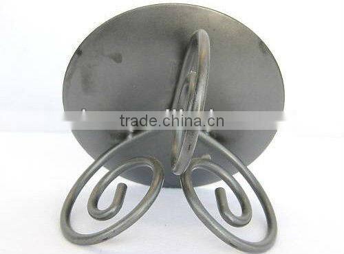 Wrought Iron Swirl Design Triple Pillar Candle Holder