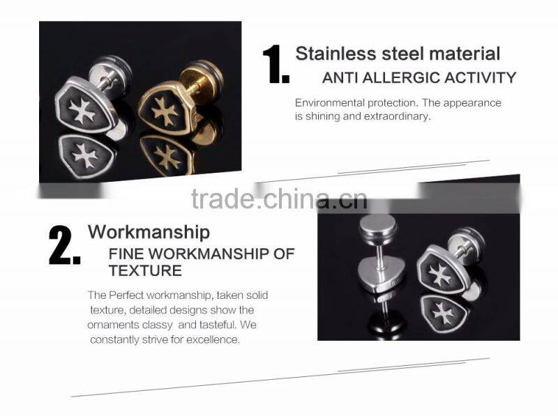 Dumbbell Popular Men Style Fashion 316L Titanium Steel Earrings