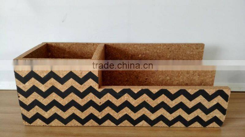 Wave Printed High Quality Office Cork Desk Organizer
