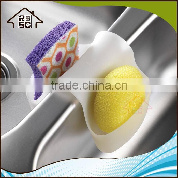 NBRSC Saddle Style Double Sink Caddy Kitchen Tool Organizer Storage Sponge Holder