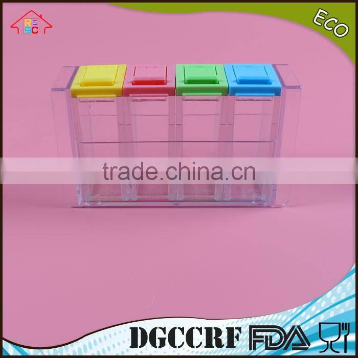 NBRSC 100% Food Grade 4pcs Food Storage Containers Kitchen Tool Plastic Canisters Foodsaver Storage Continer