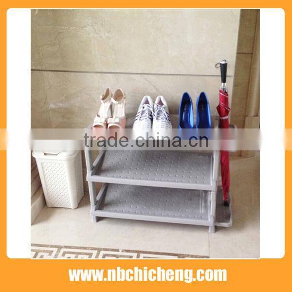 Hot Selling Plastic Stackable Shoe Rack With Umbrella Rack