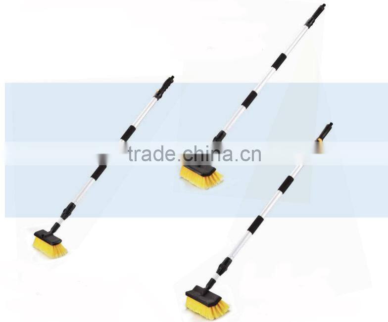 Microfiber Soft Bristle Telescopic Car Wheel Wash Dust Detailing Cleaning Brush Flow Through Brush Series