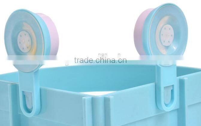 Vacuum suction cup bathroom and kitchen plastic triangle shelf/holder