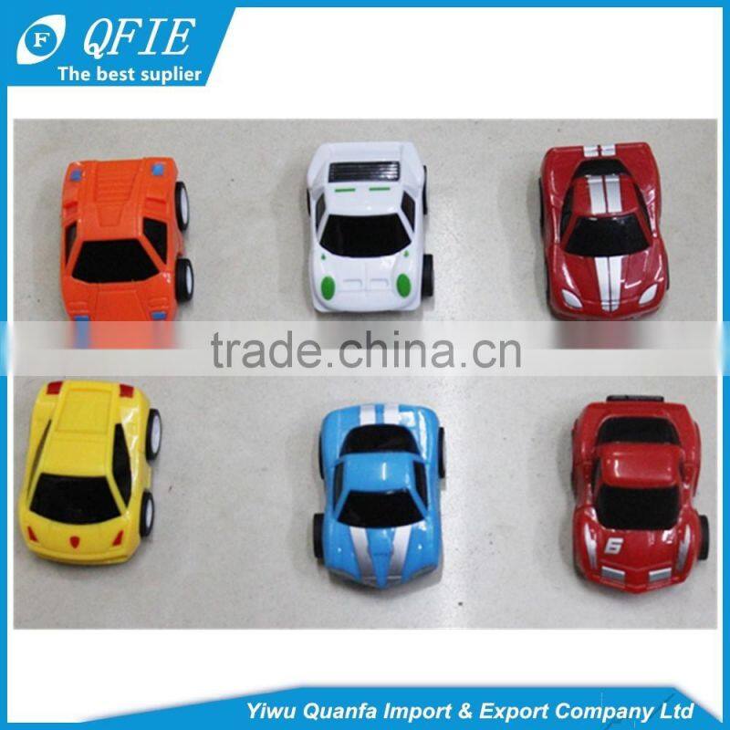 Funny plastic pull back transparent mini car toy for capsule