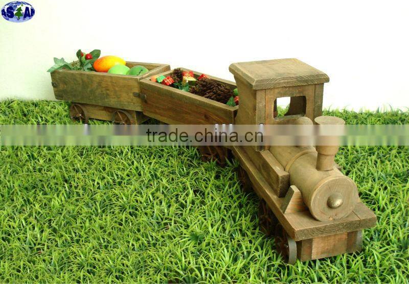 Mini wooden cart for flowers and plants