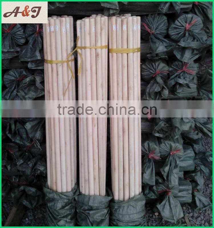 natural broom handles wholesale with one end flat