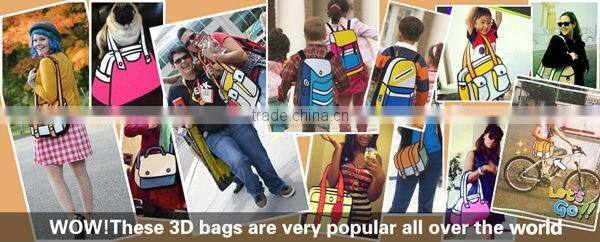 New Cartoon Nylon Briefcase woman 3D handbag