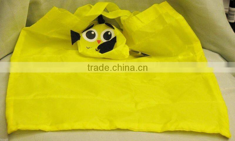 New design Owl Nylon Eco Shopping Bag Assorted color shopping tote bags Cute owl handbags