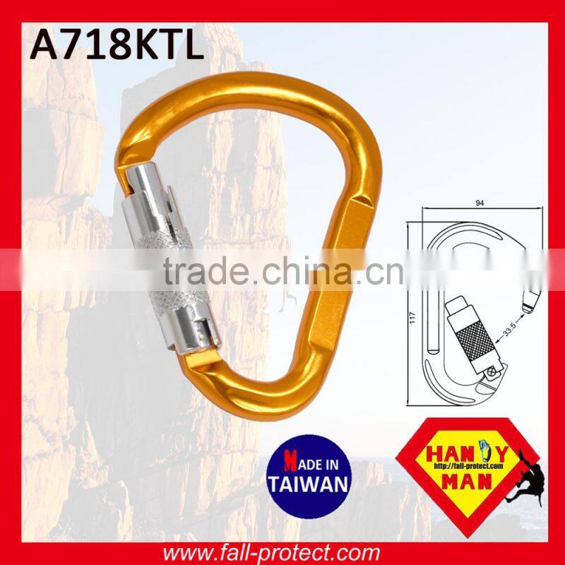 22KN Classic Screw Lock Mountaineer Carabiner Made Of Aluminum