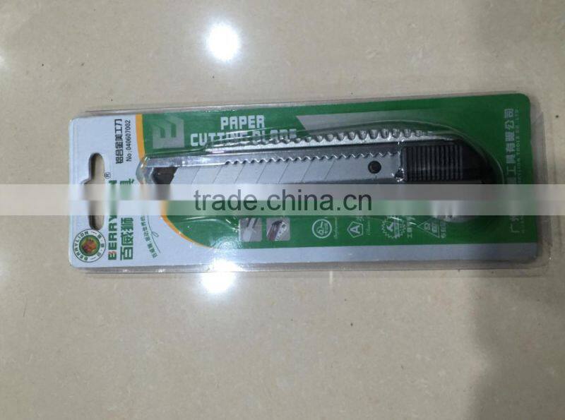 Berrylion Best Quality Aluminum alloy steel Utility Knife with 1blade