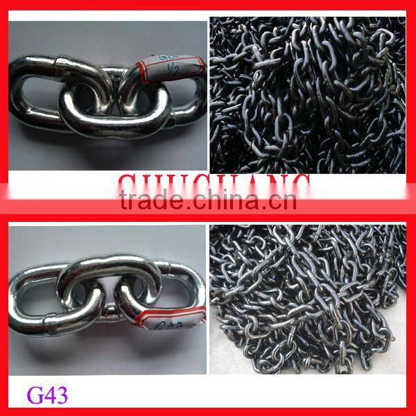 China Shuguang Factory Electro Galvanized DIN763 Round Link Chain
