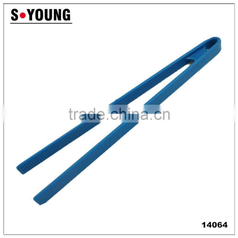 14064 Silicone Coating handle Barbecue Grill Tongs Silicone Kitchen Serving Locking Food Tong