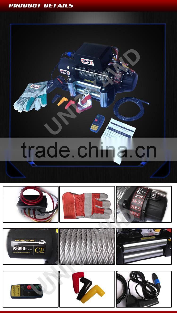 Unity 4WD Brand auto parts SGS And CE Approved 3500lbs mini 12v electric Winch with steel Rope