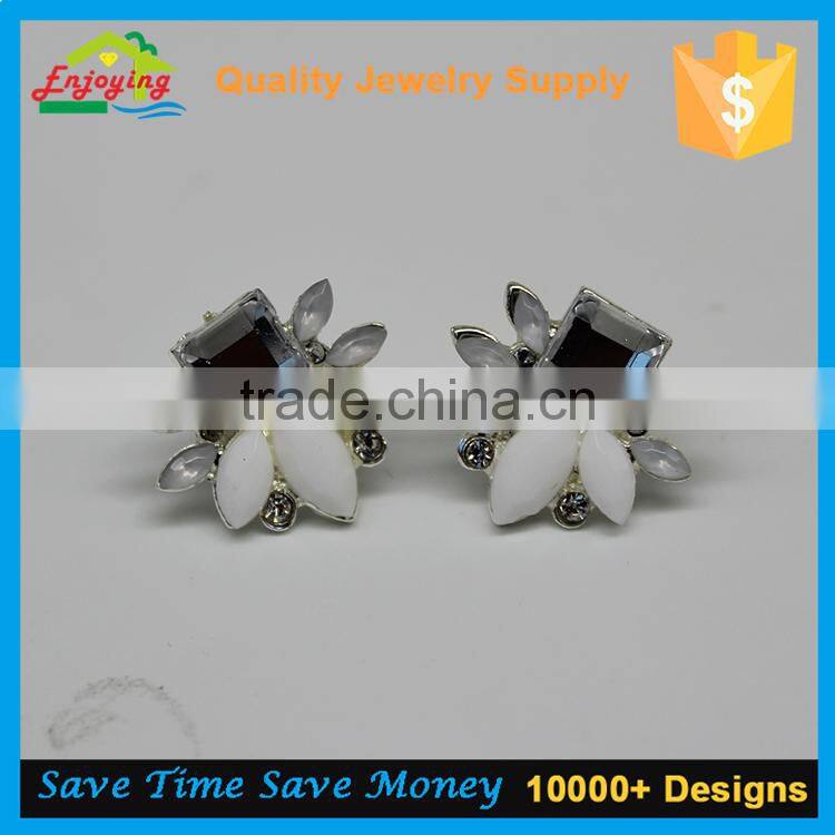 wholesale druzy stainless steel cuff link earring jewelry for women