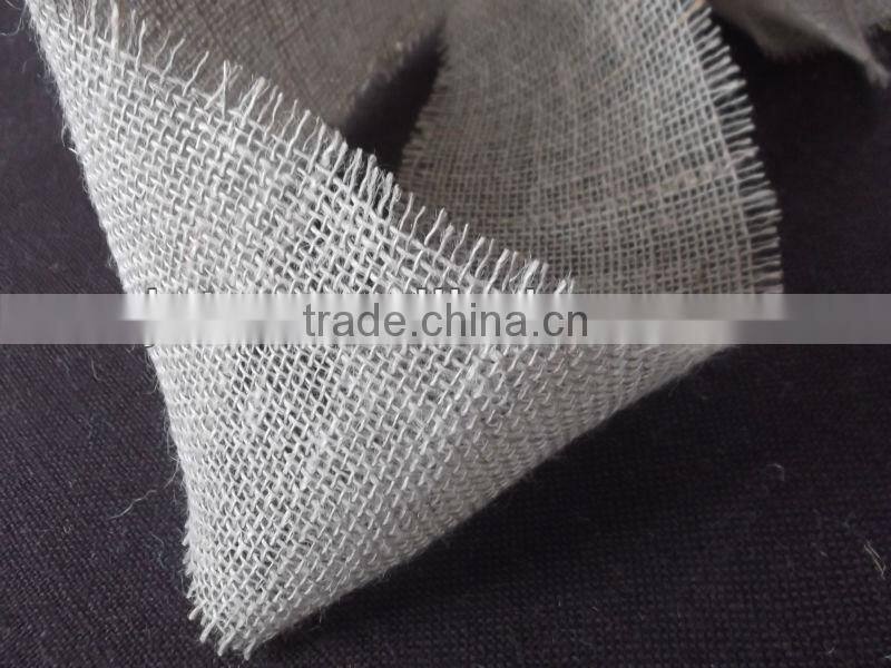 100% jute burlap ribbon raw edge nature wired